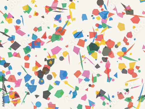 Colorful Terrazzo Fragments Organic Stone Mosaic Background