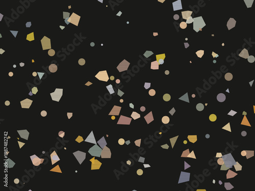 Modern Terrazzo Pattern Colorful Stone Chips Trendy Background