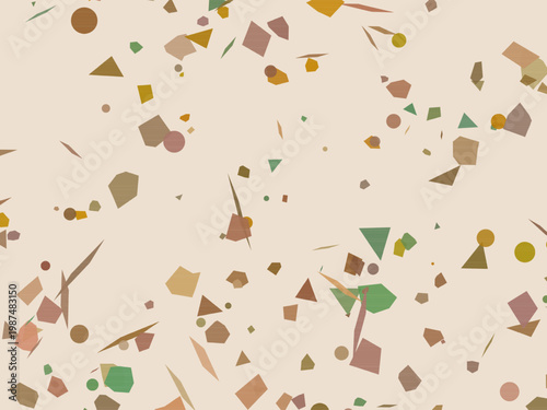 Neutral Terrazzo Marble Chips Elegant Contemporary Pattern