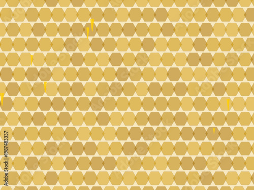 Honeycomb Drip Pattern Hexagon Honey Background