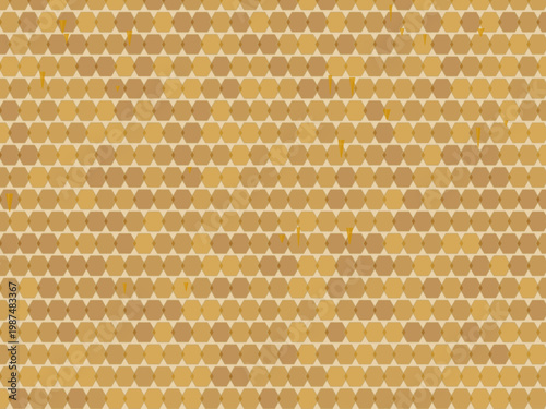 Honeycomb Drip Pattern Hexagon Honey Background