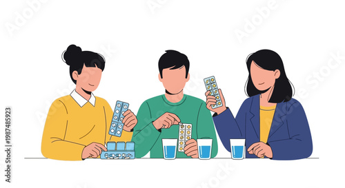 Group of Diverse People Playing Poker with Chips and Cards