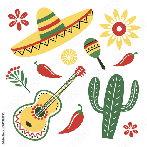 Mexican Fiesta Symbols Collection