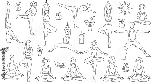 Intricate black and white doodle art a whimsical collection of characters and objects