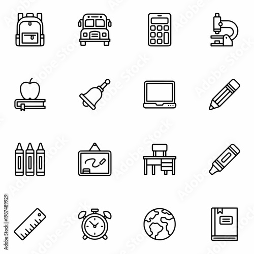 Back to Schooli cons set