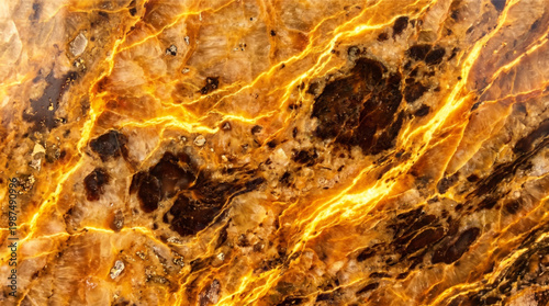 Natural luxury brown marble stone texture with glowing gold veins