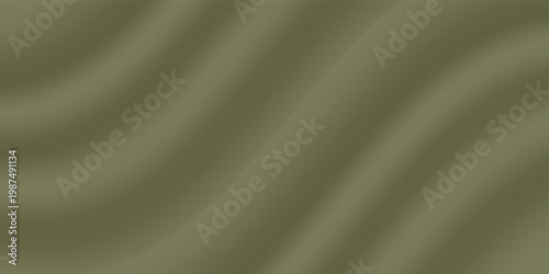 Khaki green brown silk satin. Gradient. Olive color. Еlegant abstract background for design, text. Light dark shade. Matte, shimmer. Curtain. Drapery. Fabric, cloth texture. VECTOR EPS10