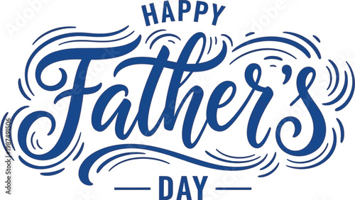 Happy father's day calligraphy a beautiful and artistic greeting card design