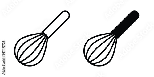 Beater icon vector graphic clipart and line art style set