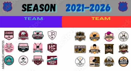 Hockey Team Badges and Logos for the Upcoming Seasons.