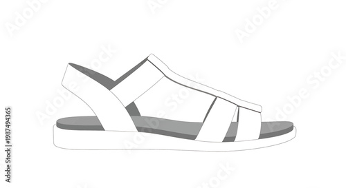 Flat sandal with tstrap design for women