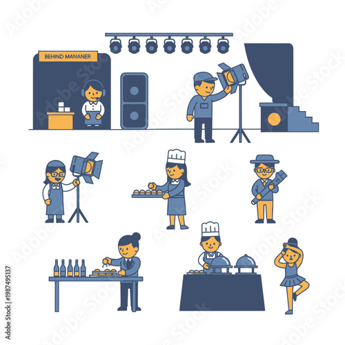 Behind the Scenes: Event Production Crew and Performers