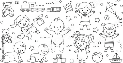 Intricate black and white doodle art a complex network of lines and shapes