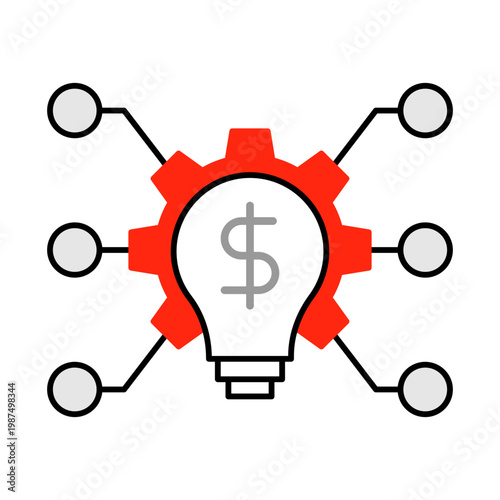 Business Intelligence Icon, Visualizing Business Data for Actionable Insights, Supporting Data-Driven Decision-Making Processes