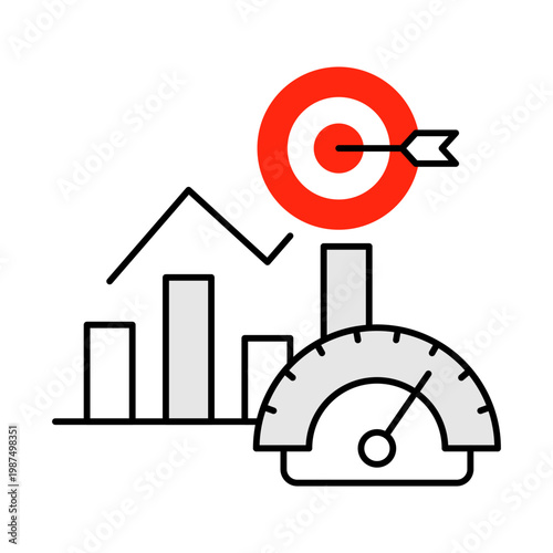 Benchmarking Icon, Comparing Performance to Industry Standards, Enabling Continuous Improvement and Competitive Advantage