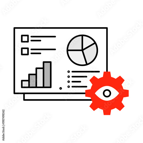 Data Visualization Icon, Transforming Data into Visual Insights, Improving Decision-Making and Business Intelligence