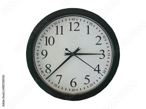 wall clock isolated on white
