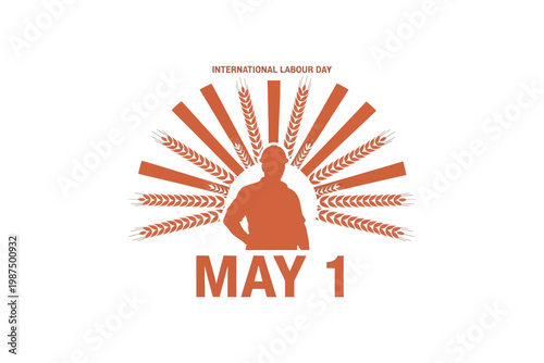 May day celebration illustration a silhouette amidst vibrant ribbons and festive decorations