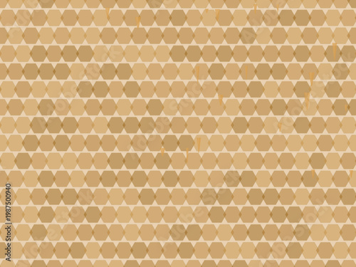 Honeycomb Honey Drip Hexagon Pattern Background