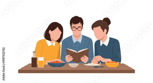 Friends Enjoying Dinner Together at a Social Gathering