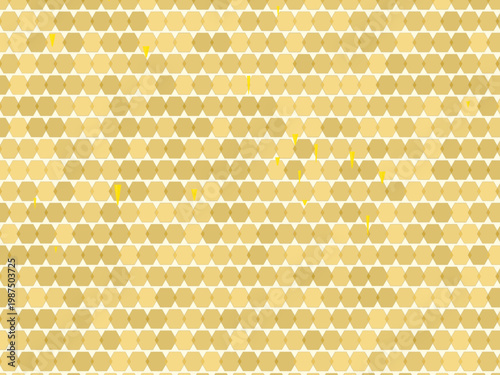 Honeycomb Drip Pattern Hexagon Honey Background