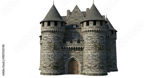Photos Dark gothic castle silhouette a mysterious and imposing architectural structure