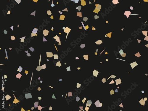 Colorful Terrazzo Fragments Organic Stone Mosaic Background