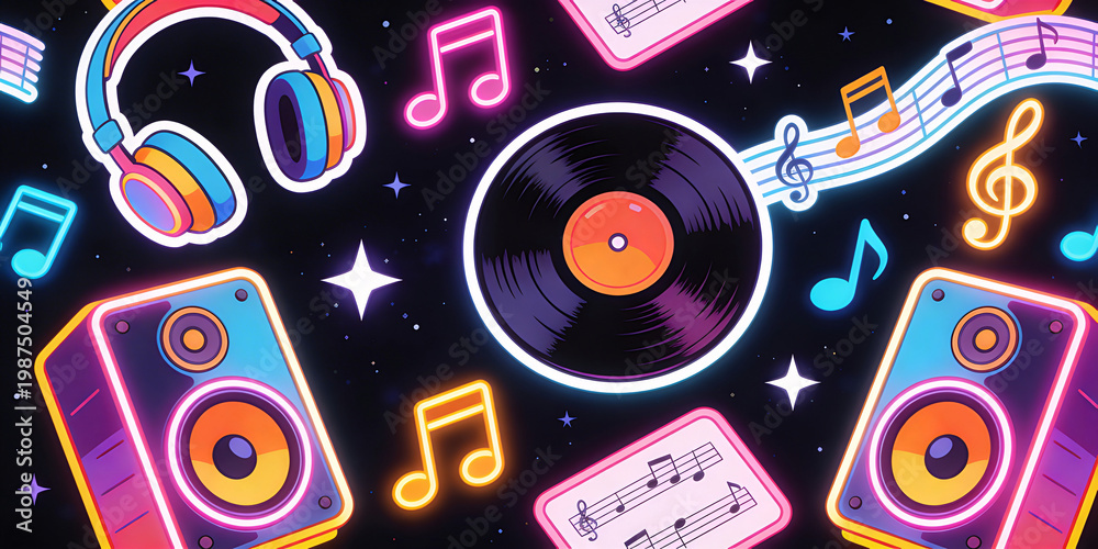 Naklejka premium Abstract Music Background