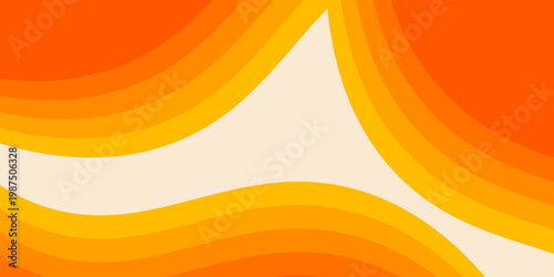 Bright wavy background with warm retro autumn colors. Cool hippie background. Retro psychedelic wavy design from the 60s and 70s.