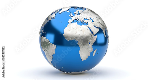globe on white background