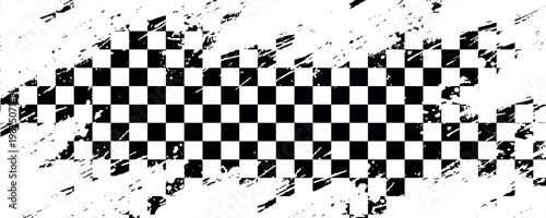 Checkered flag wave on white background design for sport race championship vector illustration.