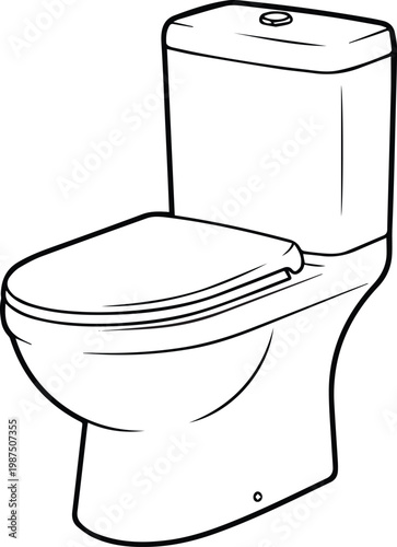 toilet commode icons in various styles on transparent background