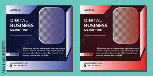 Digital Marketing Agency Social Media Templates Bundle – Modern Business Promotion Pack