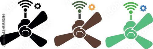 Vector illustration of an abstract music background with fan shaped blades and airflow design