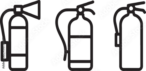 Photos Fire extinguisher icons set