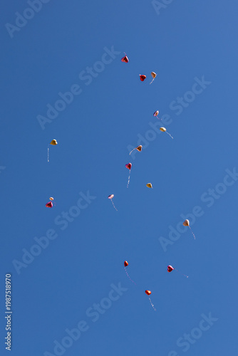 herz Ballons fliegen