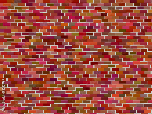 Red Brick Wall Pattern Mortar Joint Texture Design