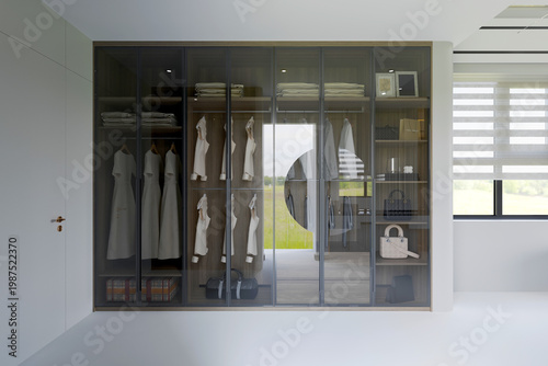 3d render modern bedroom interior