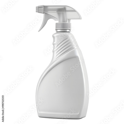 A plastic garden spray bottle, 3D render,  isolated on a transparent background