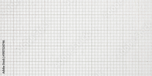 Schilderij op canvas Vintage square grid paper texture background, light gray graph paper with subtle