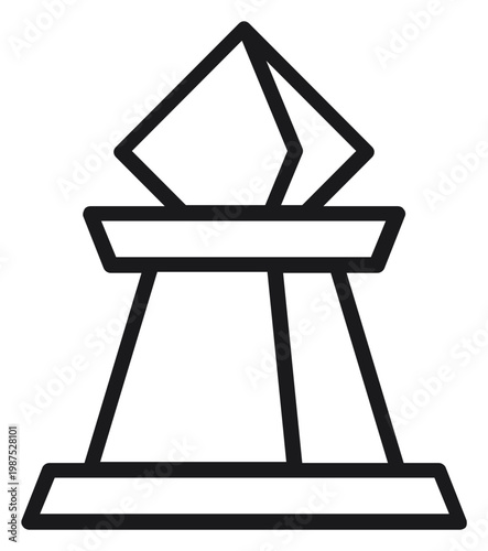 Φωτογραφία Chess bishop piece vector icon illustration