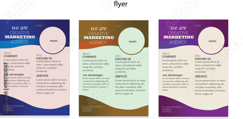 creative, modern, porfessional, flyer, design,template, with multipul colour variation