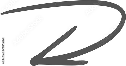 Hand drawn black curved arrow pointing to the right isolated on transparent background, Black curved arrow pointing right with slight upward arc on white background, isolated design element vector.