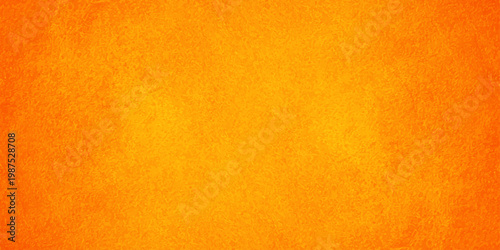 Vibrant orange and yellow textured background with subtle vignette and parchment paper grain for creative graphic design