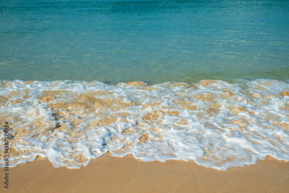 custom made wallpaper toronto digitalBeautiful tropical landscape sea view with splashed waves. Sea and ocean energy. Relaxation and nature. Space for text