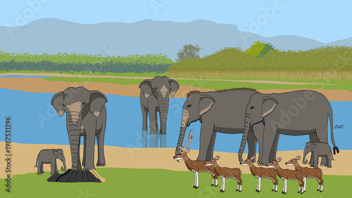 Slika na platnu Asian Elephant: Guardians of Sri Lanka