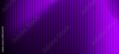 3d transparent ribbed glass background with refraction and holographic effect. Reeded glass with rainbow gradient. Render of corrugated wall with overlay reflection light on dark.
