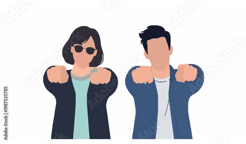 Pointing People Characters Call To Action Engagement Vector Illustration