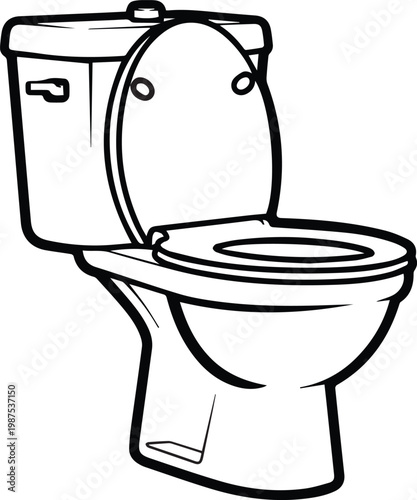 toilet commode icons in various styles on transparent background