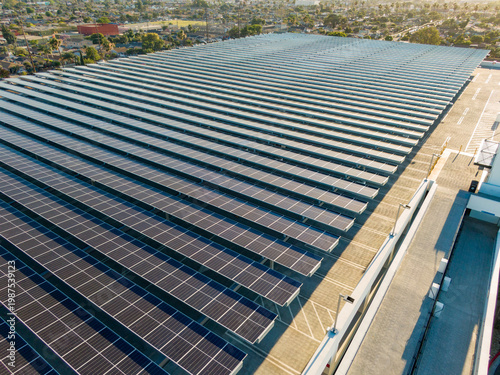 Bild auf Leinwand Inglewood California Intuit Dome Parking Garage Rooftop Solar Panel Array